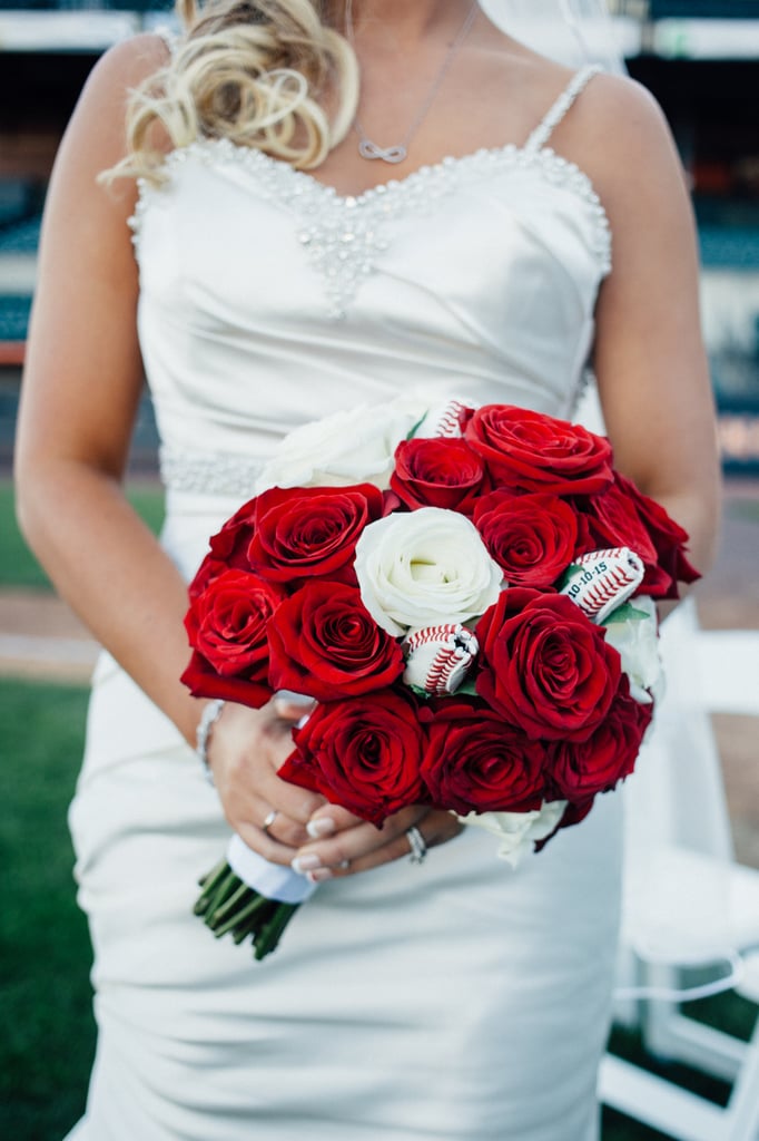 Baseball Roses in the Bouquet