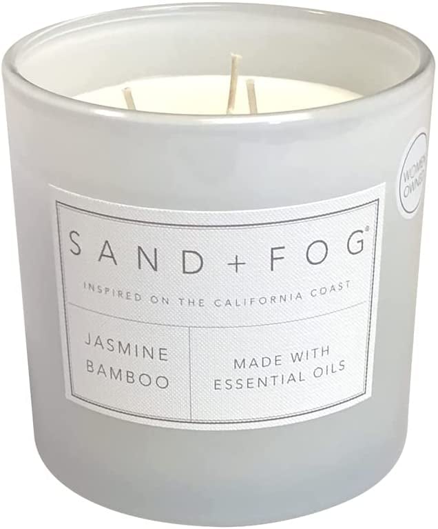 A Light and Airy Candle: Sand + Fog Jasmine Bamboo Scented Candle