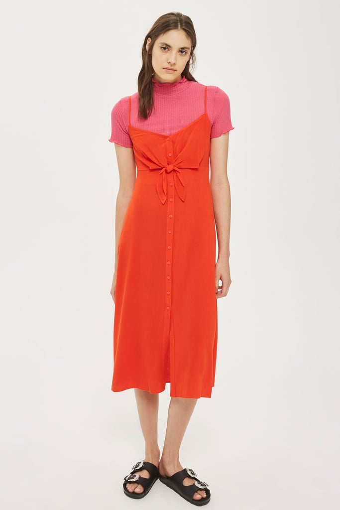 Topshop Knot Slip Dress
