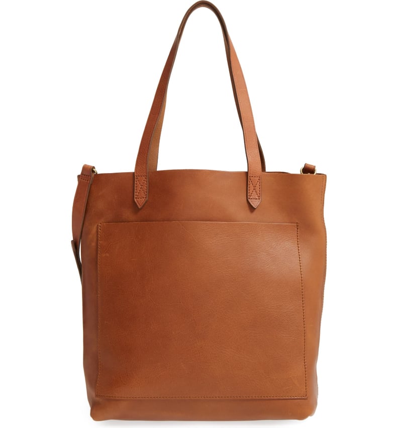 Best Zippered Tote Bag: Madewell Zip Top Medium Leather Transport Tote