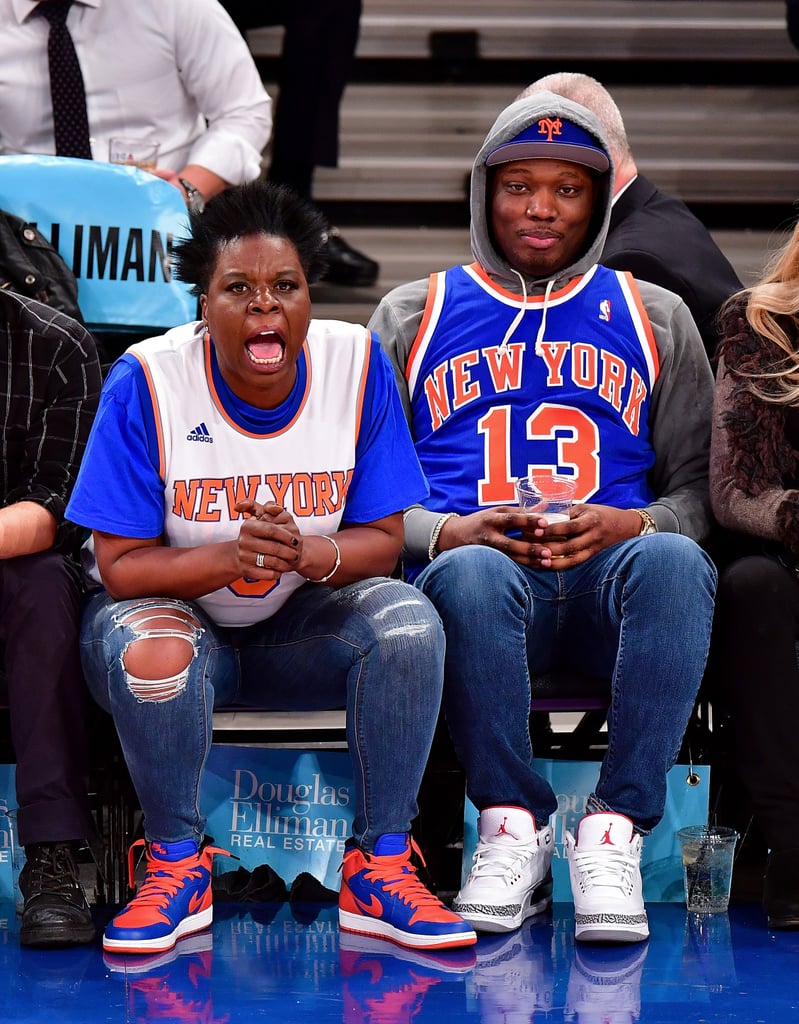 Leslie Jones Cheering at Sports Games Pictures