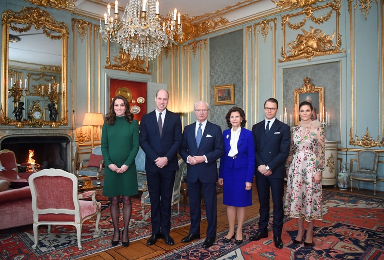 For Her Meeting With the Swedish Royal Family, Kate Wore a Catherine Walker Dress