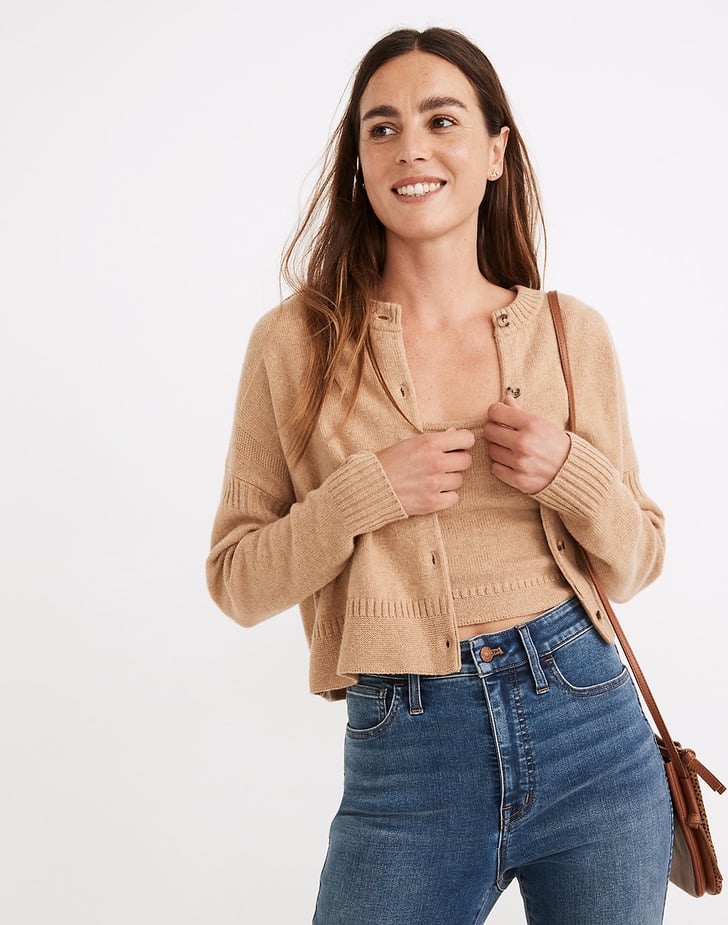 Madewell cropped cardigan hotsell