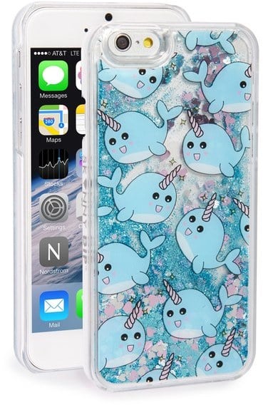 Skinnydip 'Narwhal' Glitter Liquid iPhone 6/6s Case ($30)
