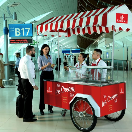 Emirates Free Ice Cream at Dubai Airport Terminal 3