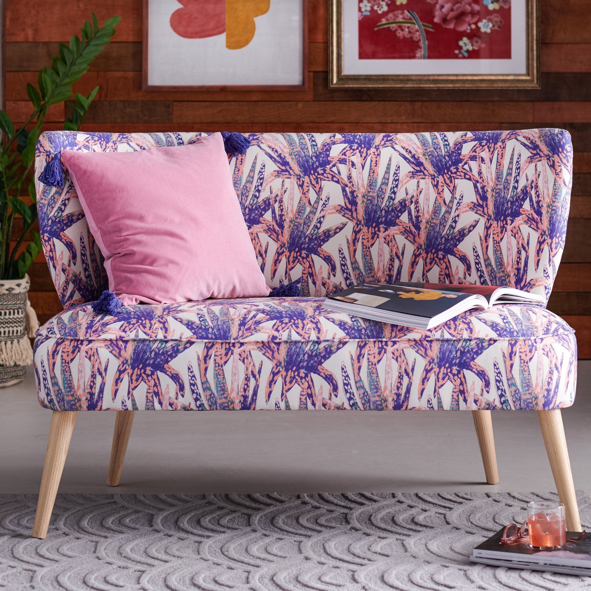 Drew Barrymore Flower Home Watercolor Succulent Loveseat Walmart S Got 37 Pieces Of Furniture That Have Us Saying Should We Redecorate Popsugar Home Photo 26