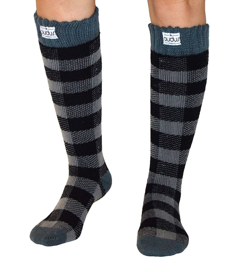 Pudus Adult Tall Boot Socks in Lumberjack Grey