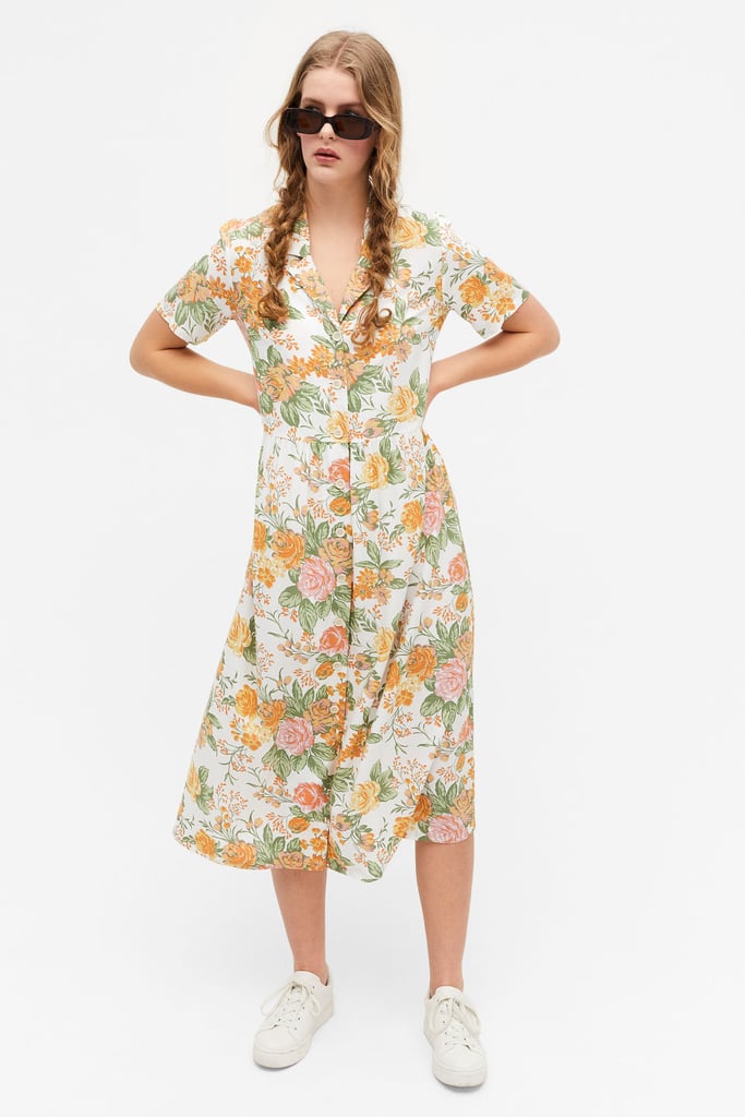 Shop Shirt Dresses: Monki Midi Button Up Shirt Dress