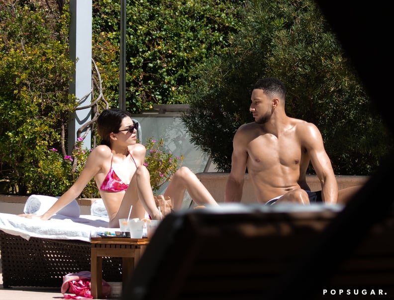 Kendall Jenner and Ben Simmons at the Pool in Miami