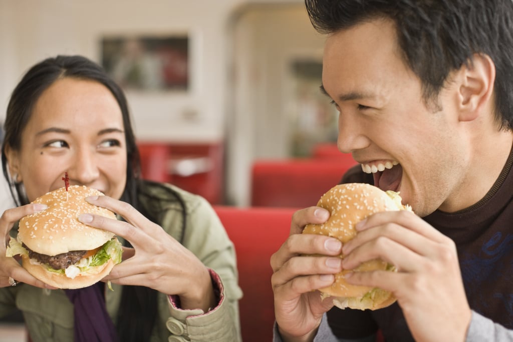 Love is eating at your favorite restaurant and talking about your days.