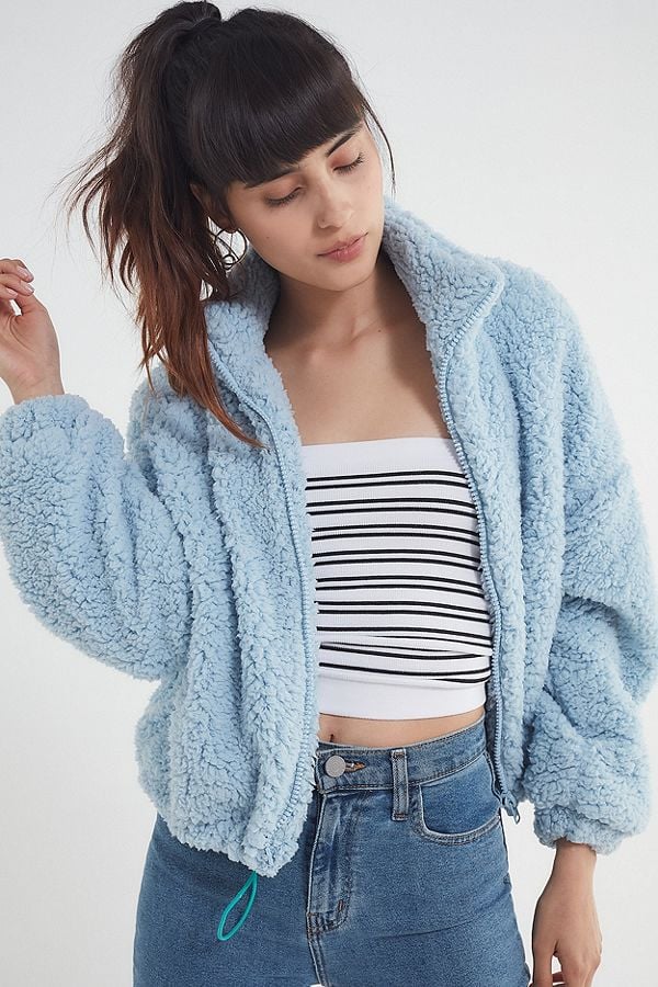 UO Willow Fuzzy Drawstring Jacket