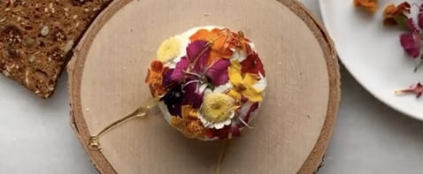 How to Make Edible Flower Goat Cheese