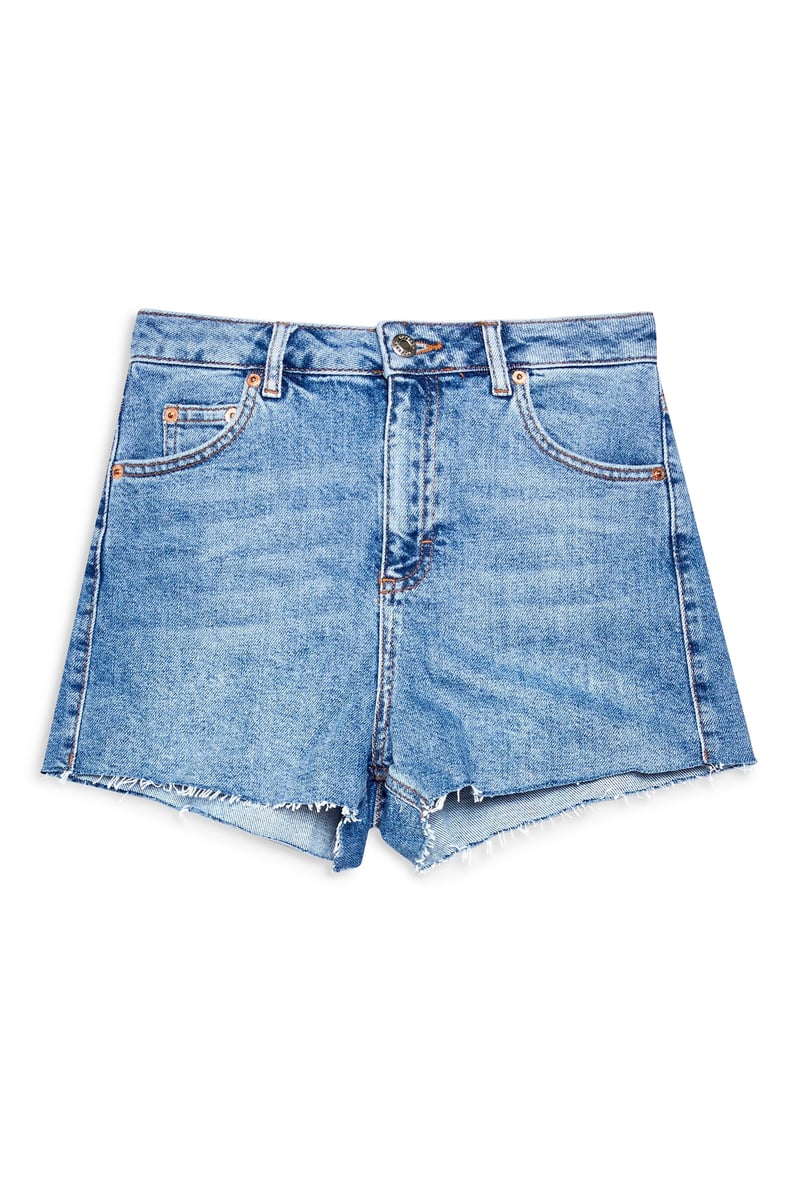 Topshop Premium Denim Mom Shorts