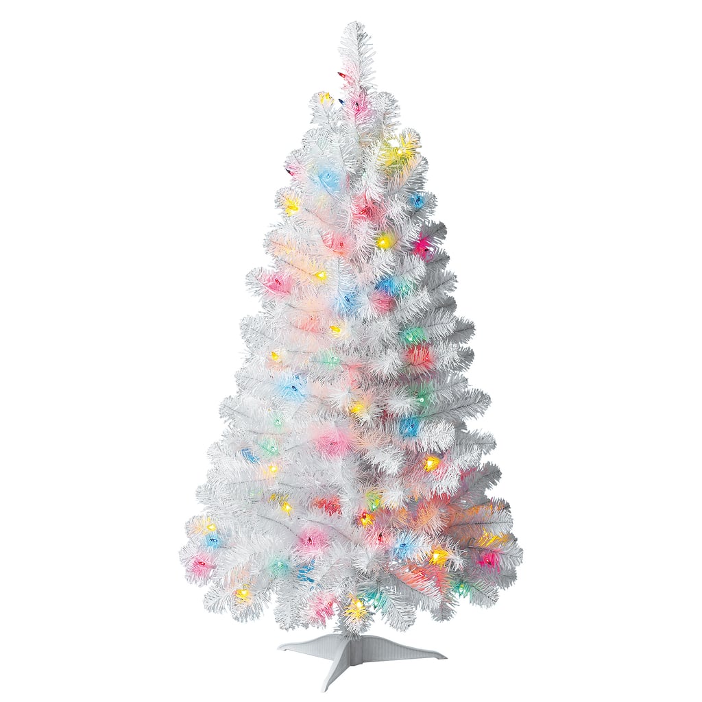 Holiday Time Pre-Lit Indiana Spruce Artificial White Christmas Tree