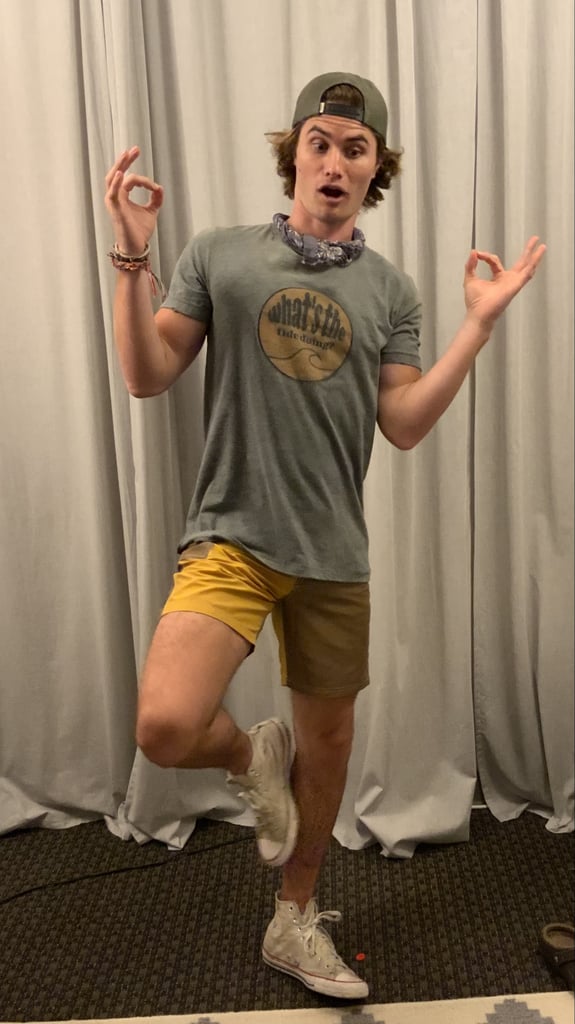 "The goofball of all goofballs. The only tough thing about having a fitting with Chase Stokes is getting a photo that isn't blurry. This guy moves, he dances, he rolls around on the floor. To be very clear, I love that about his fittings and wouldn't change a thing!"