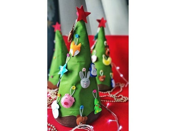 La Lune Toy Kids Felt Christmas Tree