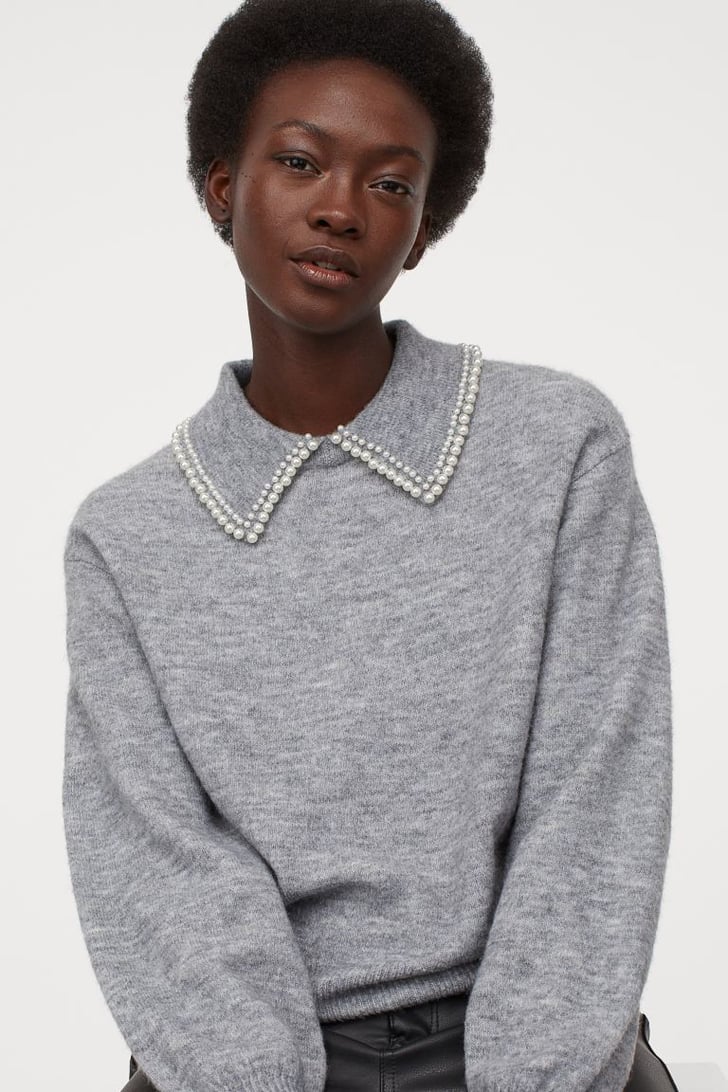 H&M Collared Sweater The Best Collared Sweaters POPSUGAR Fashion