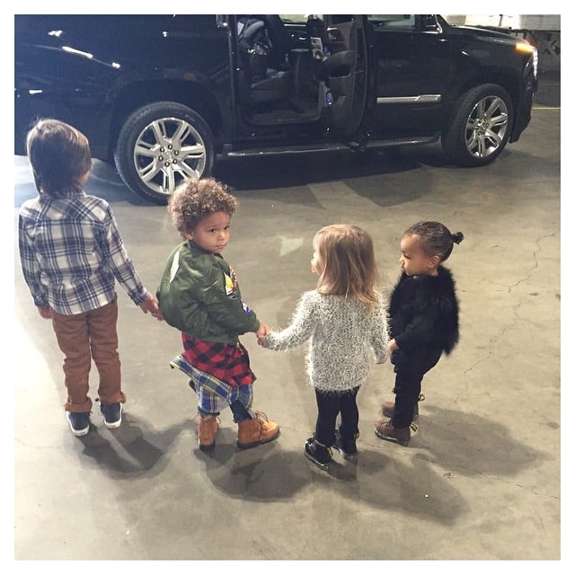 Kim Kardashian With North West and Her Cousins | Pictures