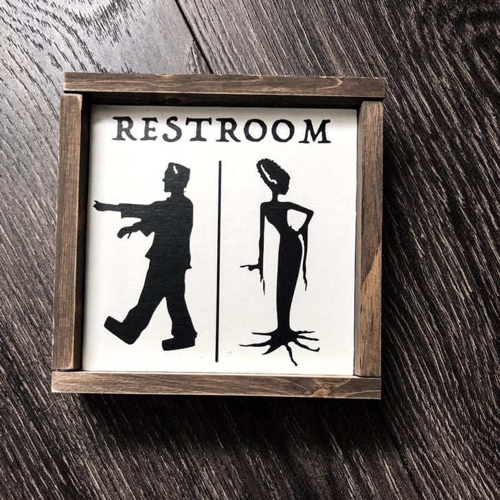 Halloween Horror Restroom Sign | Halloween Bathroom Decor | POPSUGAR ...