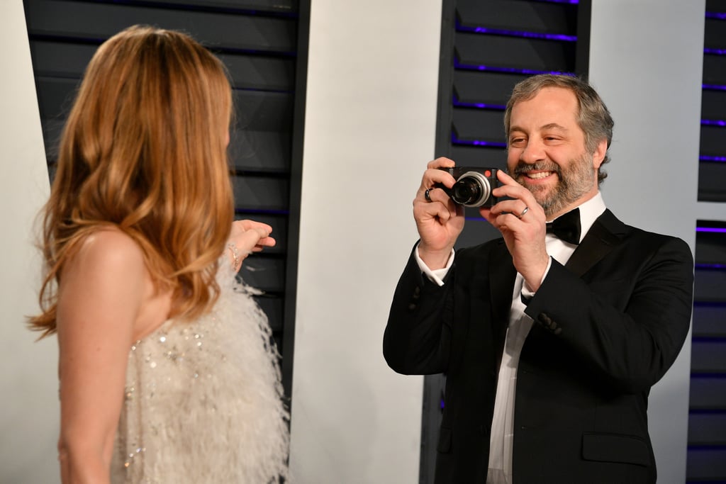 Judd Apatow and Leslie Mann at the Vanity Fair Oscar Party