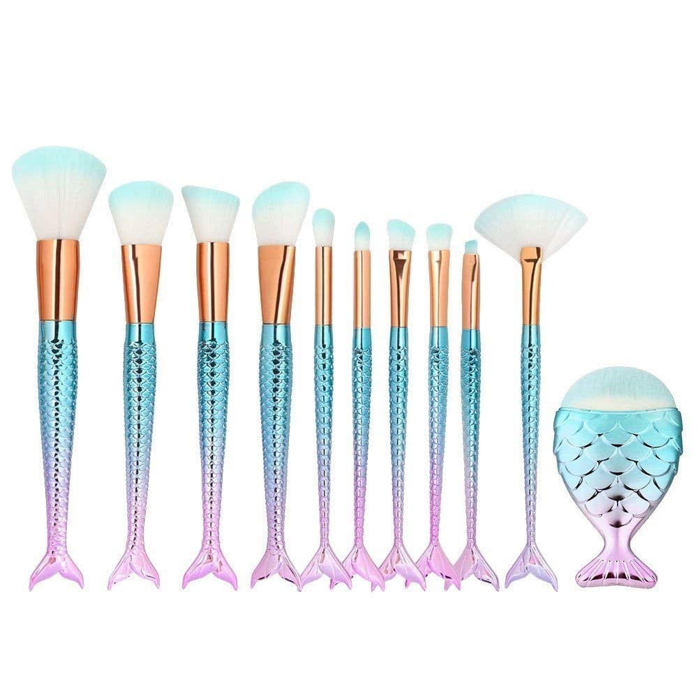 Mermaid Makeup Brushes Kit