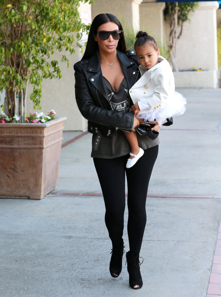 Kim Kardashian and North West Going to Dance Class