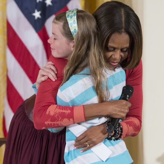 Girl Gives Her Dad's Resume to Michelle Obama | Video