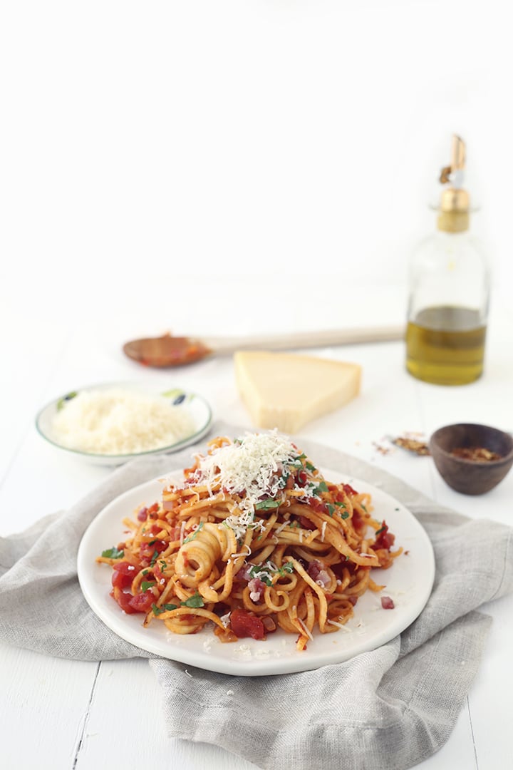 Parsnip Spaghetti All’Amatriciana