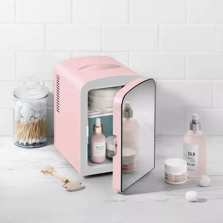 Chefman 0.52 cu ft Portable Mini Mirrored Personal Fridge Best Pink