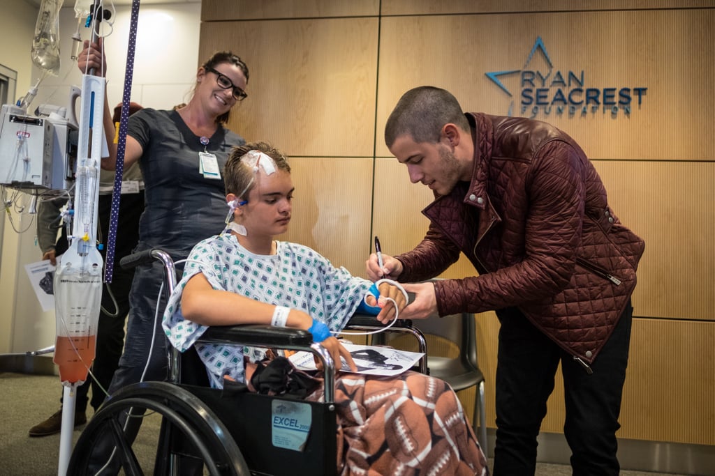 Nick Jonas Visiting the Children's Hospital of Orange County