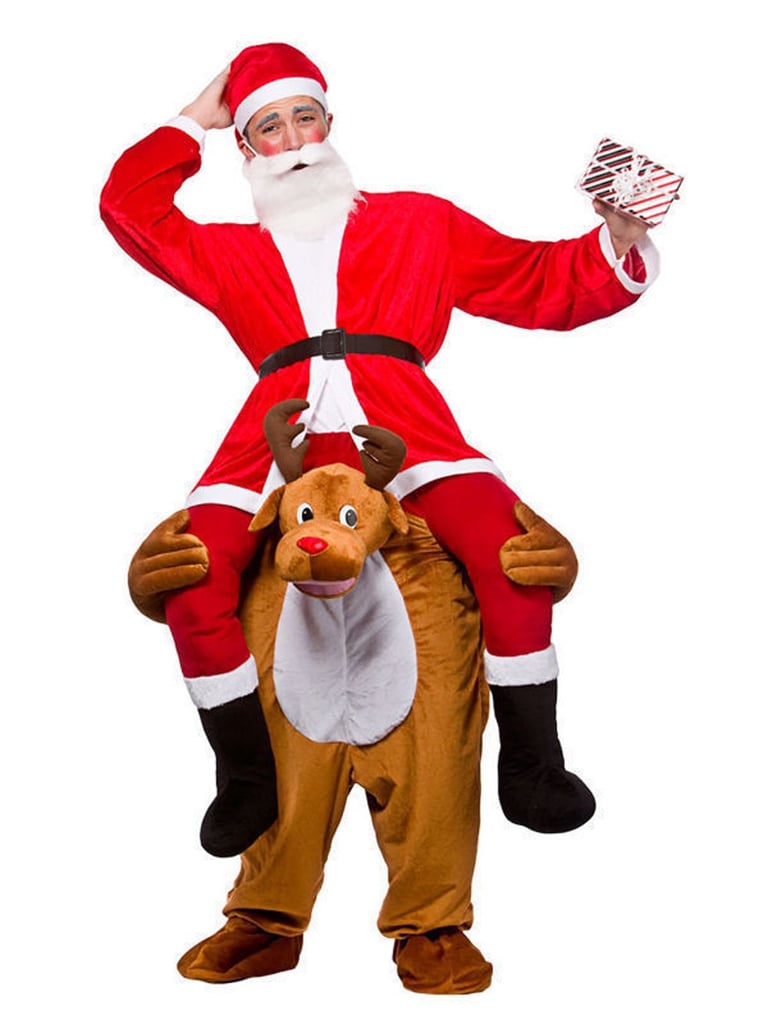 K354 Inflatable Santa Claus Costume Suit Funny Christmas Xmas Fancy Dress Outfit 
