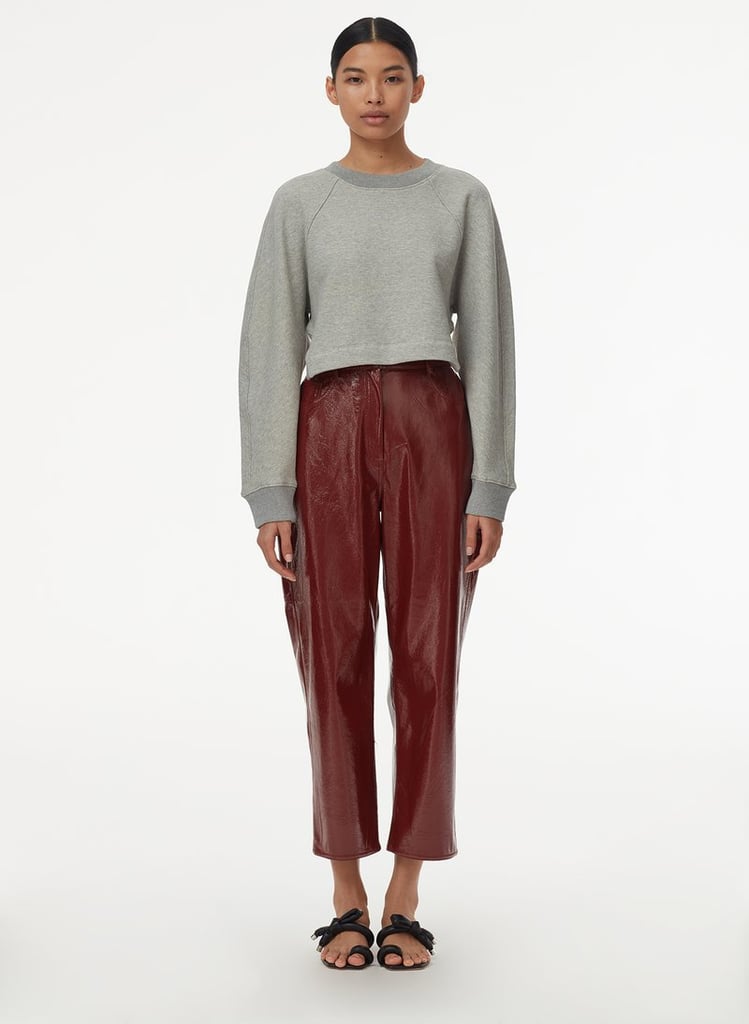 Tibi Patent Cropped Carpenter Pant