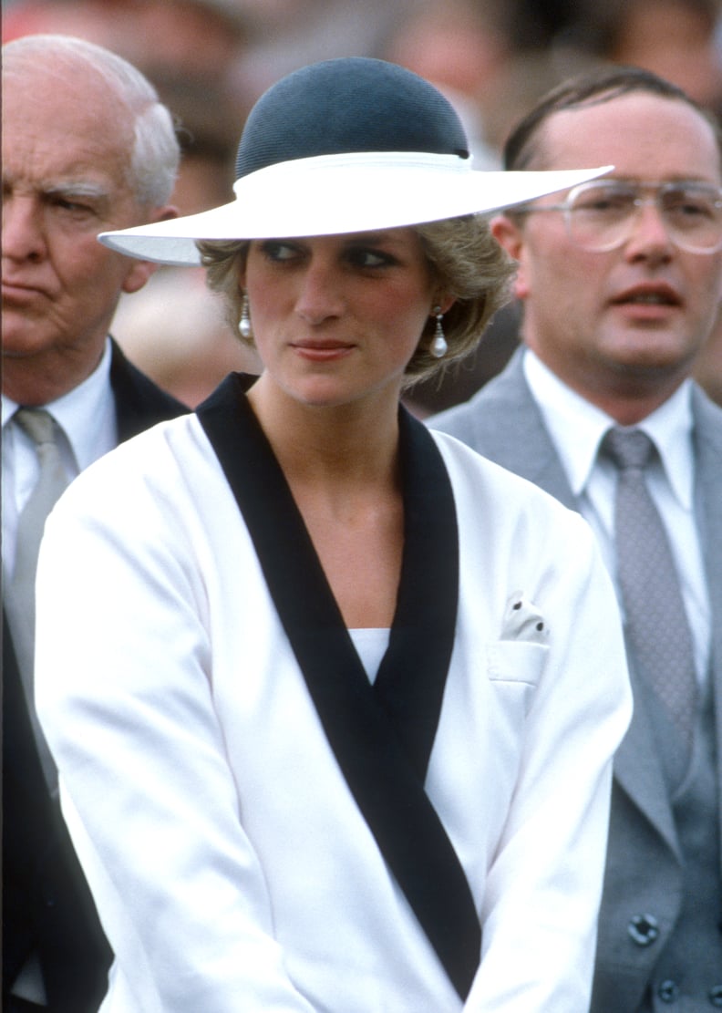 Princess Diana Wearing a Frederick Fox Hat in Australia, 1985