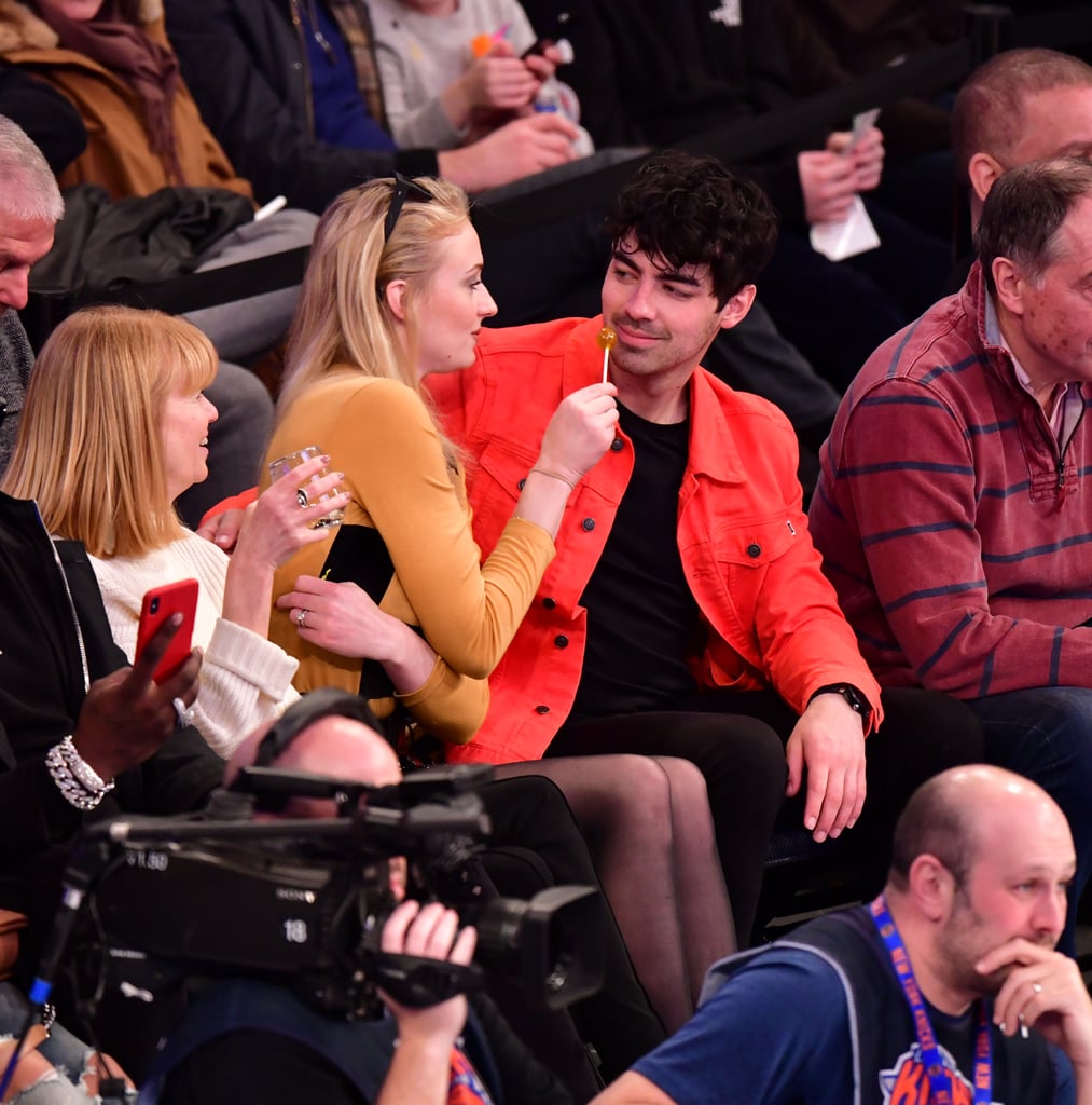 Joe Jonas and Sophie Turner at Basketball Game March 2019