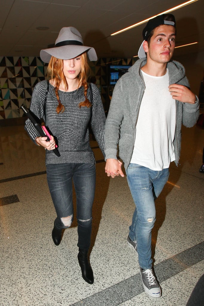 Bella Thorne and Gregg Sulkin Show Airport PDA