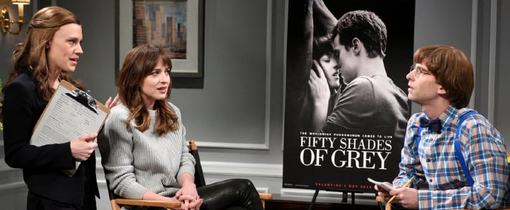 Dakota Johnson Fifty Shades of Grey Junket Skit on SNL