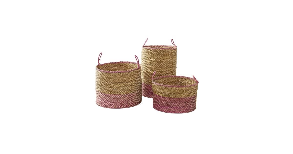 Woven baskets are always useful clutter control vessels and perfect