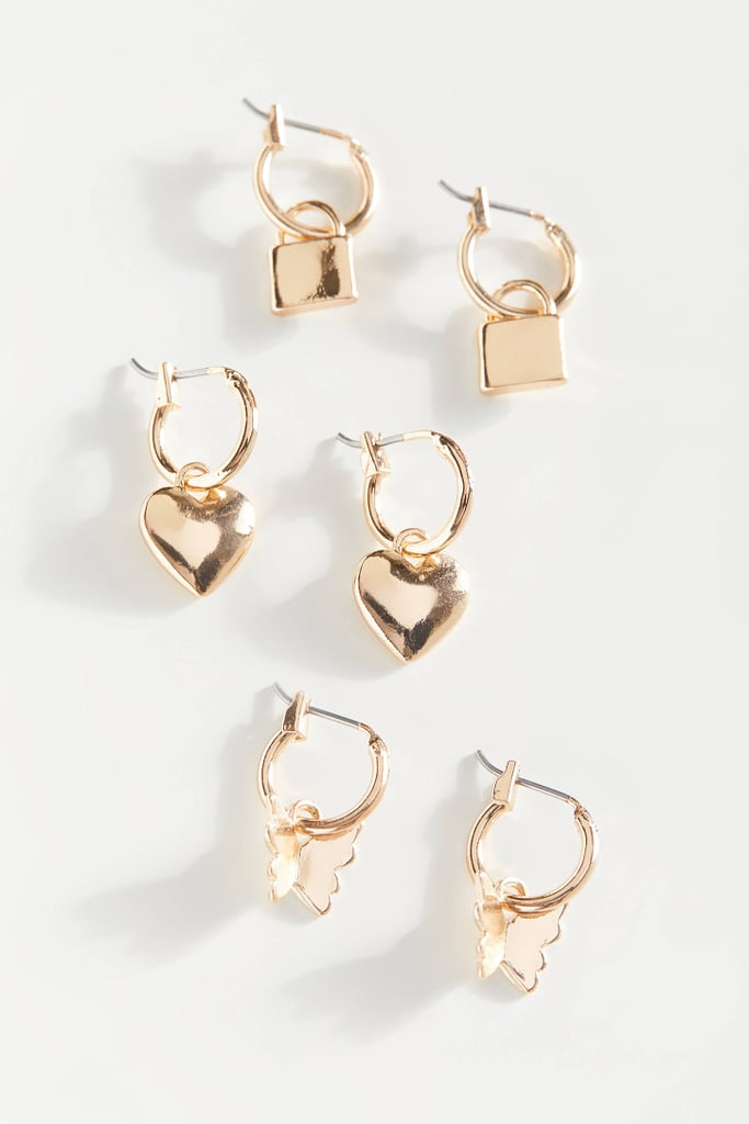 Charli Mini Charm Hoop Earring Set