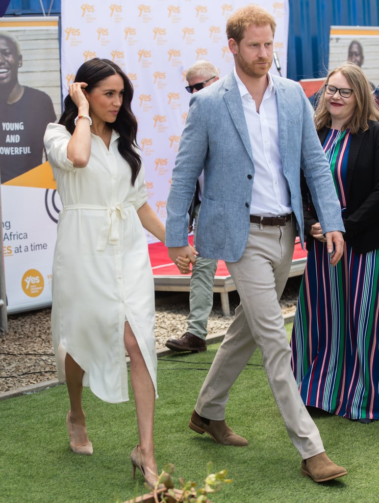 Meghan Markle Wore a White Belted Dress in South Africa