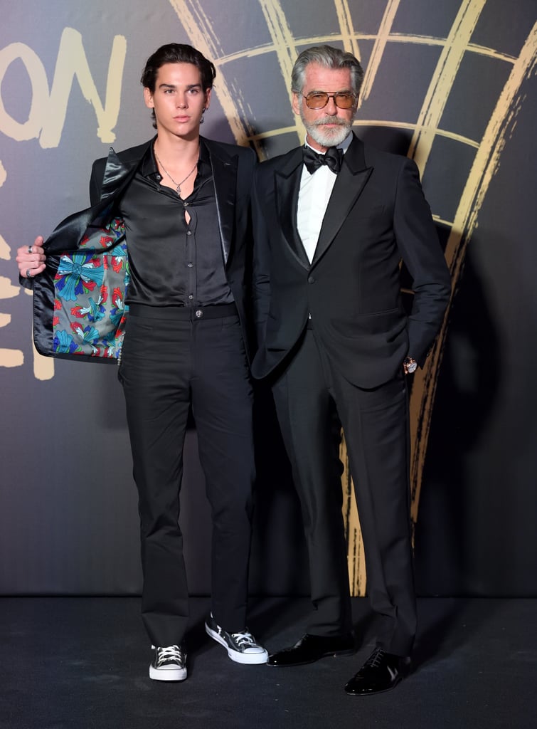 Pierce and Paris Brosnan Pose at London Fashion Week