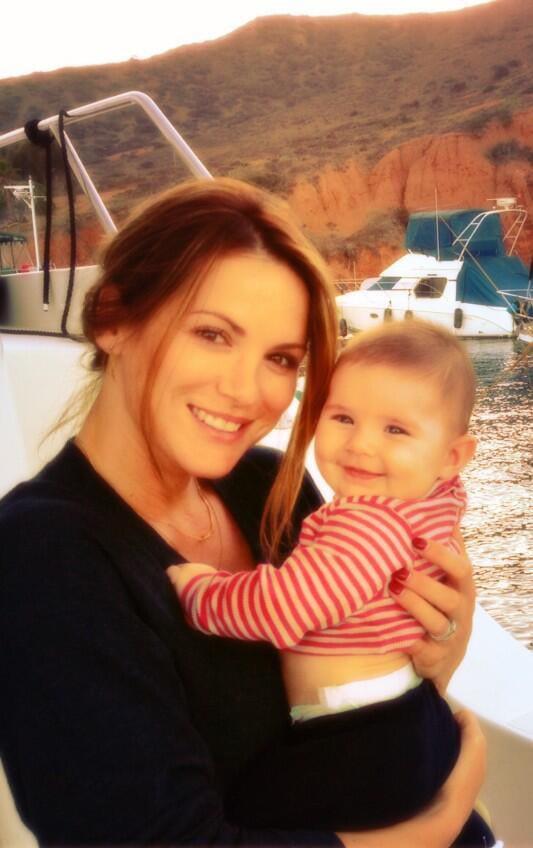 Danneel and Justice took a boat ride together.