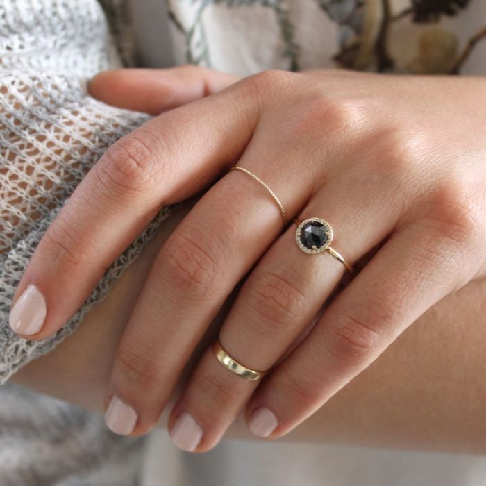 Big and Round: Black Diamond Aura Ring