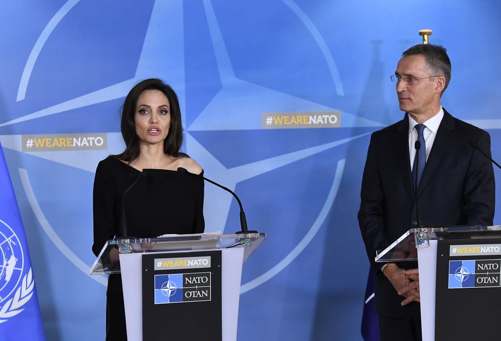 Angelina Jolie at NATO Headquarters in Belgium January 2018