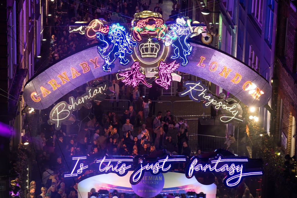 Queen Bohemian Rhapsody Lights on Carnaby Street in London