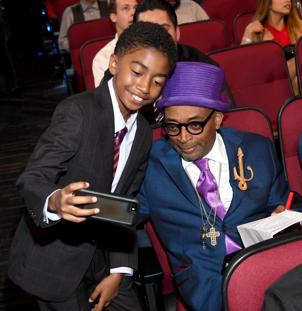 Pictured: Miles Brown and Spike Lee