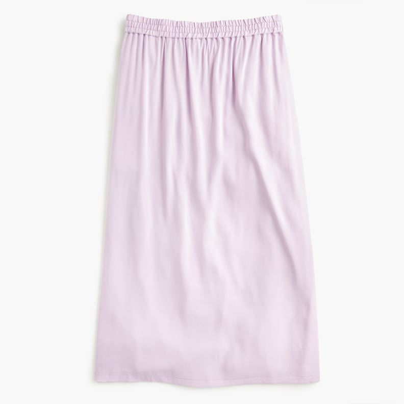 Universal Standard x J.Crew Cupro Shirred Midi Skirt