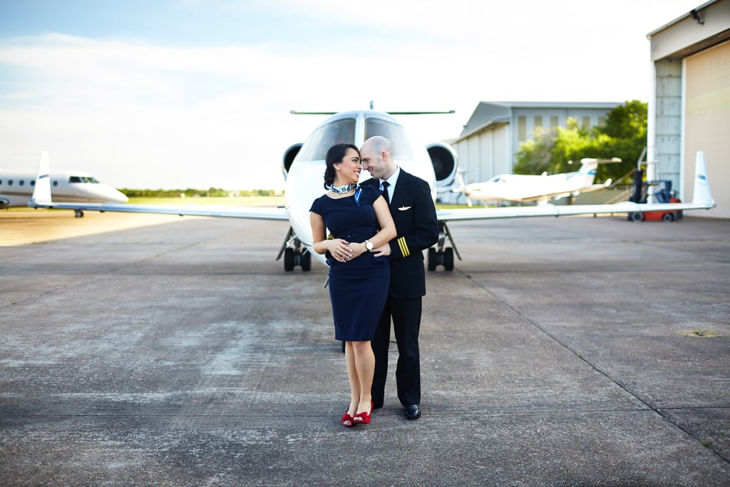 Airplane Engagement Photos