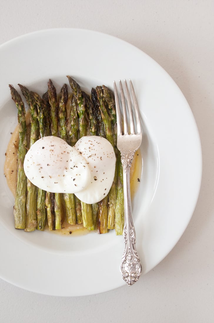 Asparagus With Miso Butter and Poached Eggs