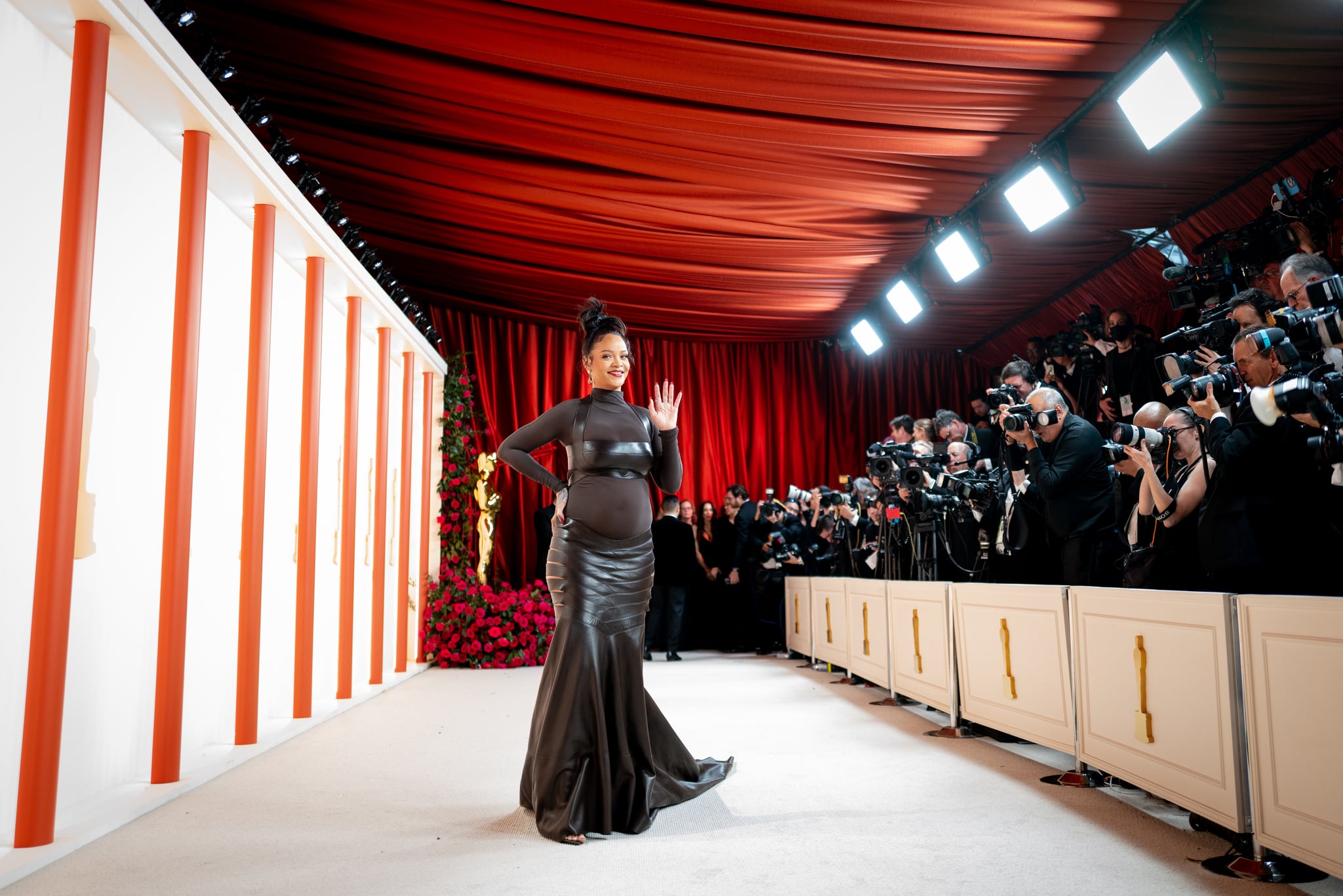 HOLLYWOOD, CALIFORNIA - MARCH 12: Rihanna attends the 95th Annual Academy Awards at Hollywood & Highland on March 12, 2023 in Hollywood, California. (Photo by Emma McIntyre/Getty Images)