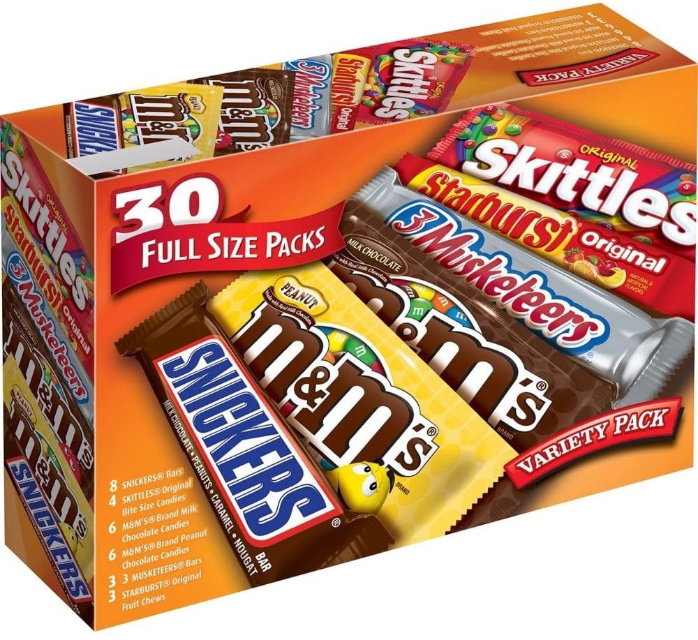 Full Size Chocolate Candy Variety Mix